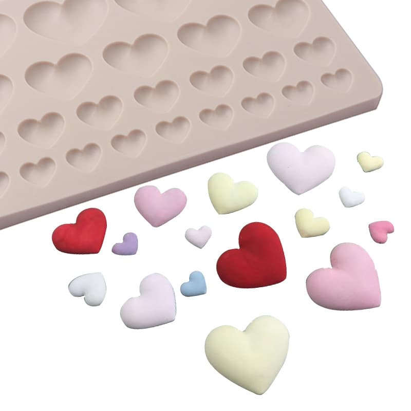 Silicone Mold Valentine's Heart Chocolate Fondant Mold DIY Candy Cookie Mold Cake Baking Mold