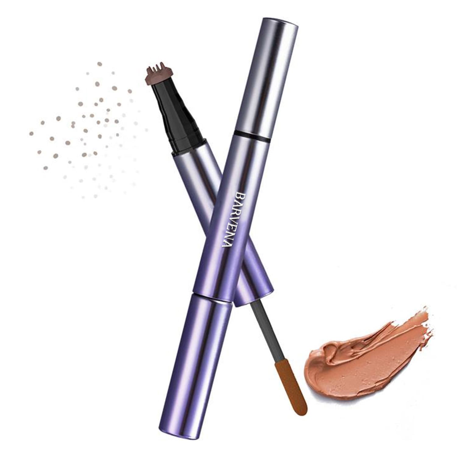 Cross-border Hot Selling Eyebrow Pencil and Setting Cream Duo, Double-Ended Pen for Eyebrow Contouring and Setting