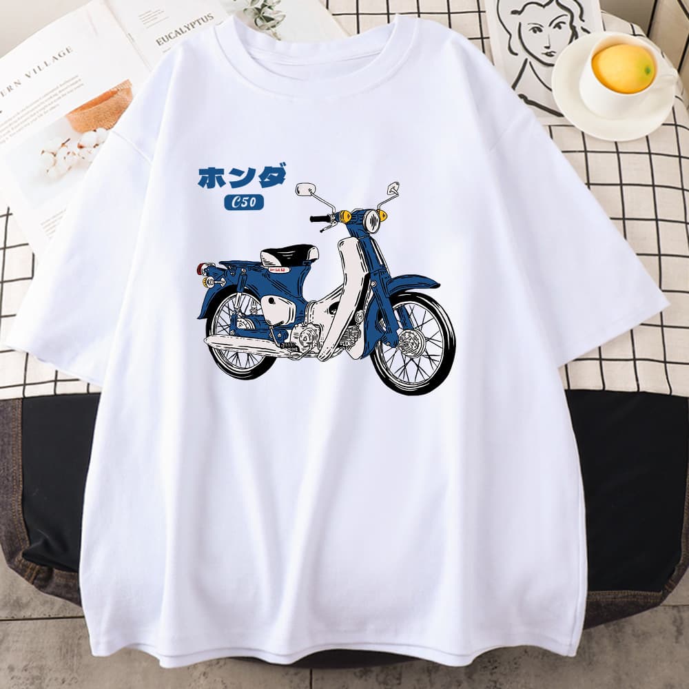 Classic Cool Cub C50 Motorcycle Men's Tops Japanese Style