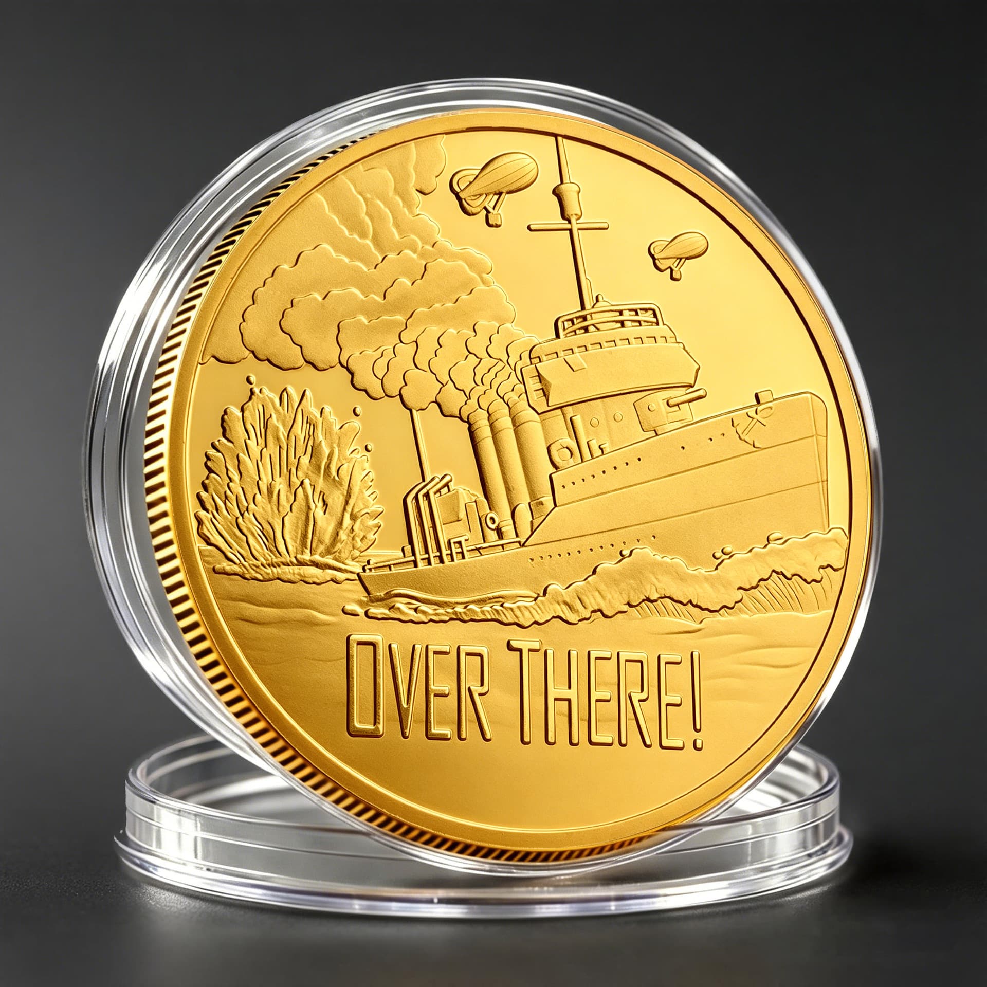 United States Navy World War I Naval Commemorative Coin Ship Relief Collectible Cross-Border Coin