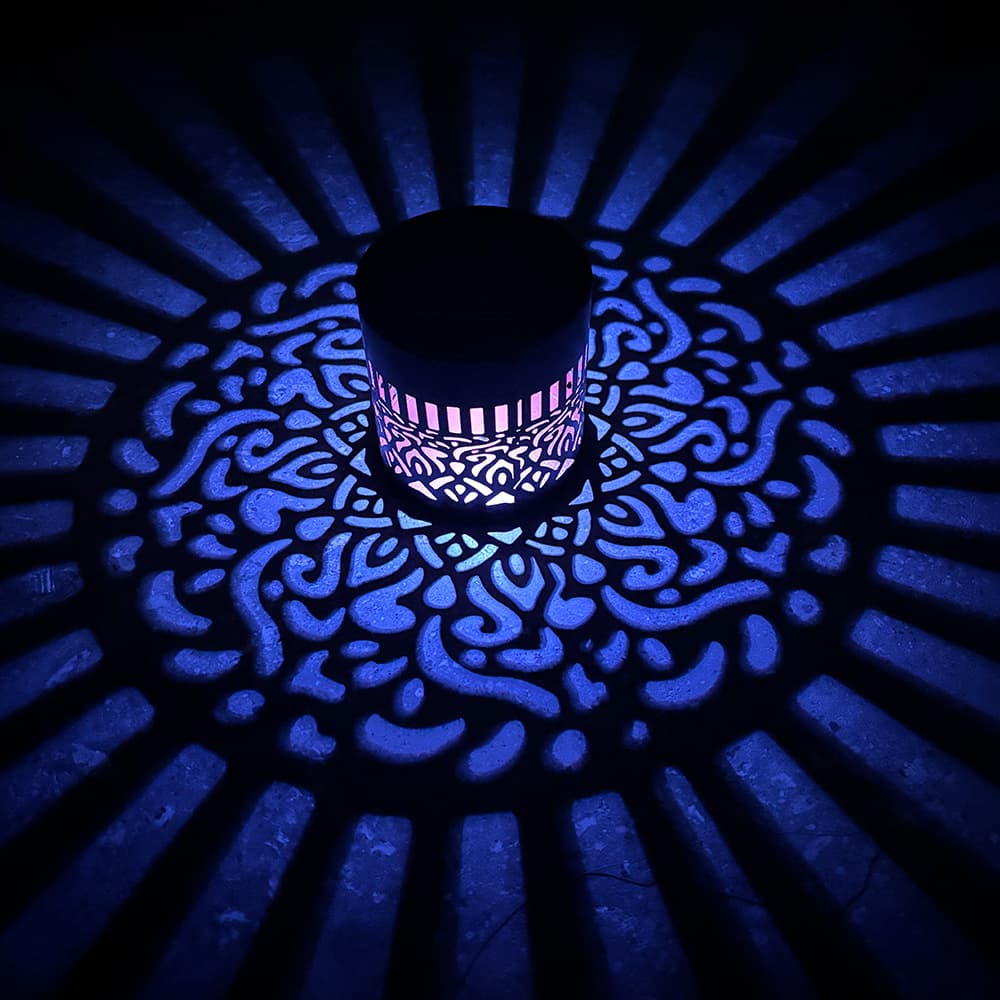 Solar Outdoor Wall Light Waterproof Garden Light Hollow Projection Light Garden Decorative Light