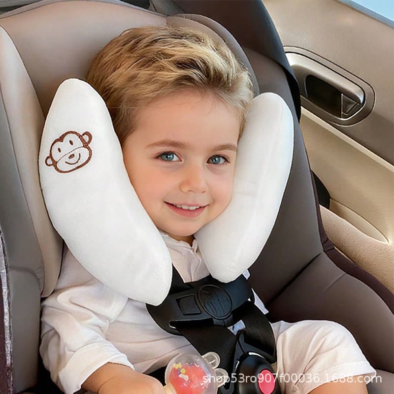 Baby Adjustable Car Seat Headrest Pillow to Protect Cervical Spine and Head, Stroller Fixed Pillow