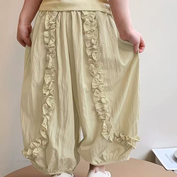 Girls Summer Pants 2026 New Children's Summer Thin Side Casual Pants Western Style Loose Anti-mosquito Pants