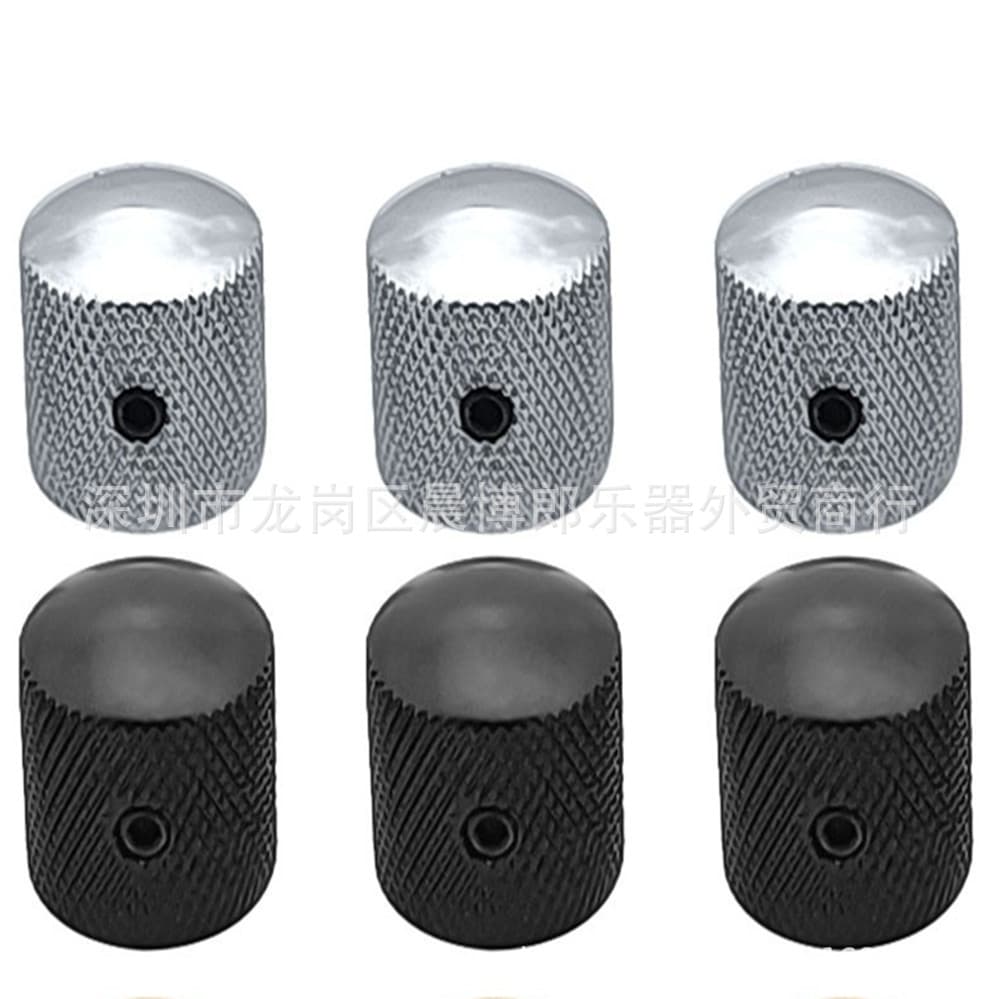 Electric guitar metal volume tuners, bass volume tuners, perforated iron knobs, volume knob switch cap, black