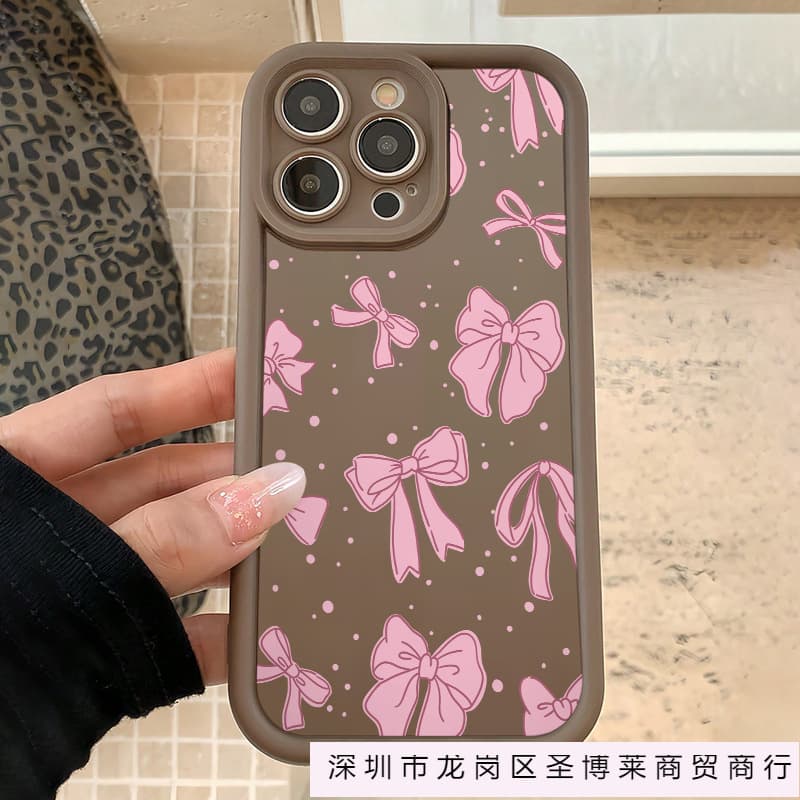Niche Ins Bow Case for Apple 16 Pro Phone Case 15 Trendy iPhone 14/13/12/11 Pro
