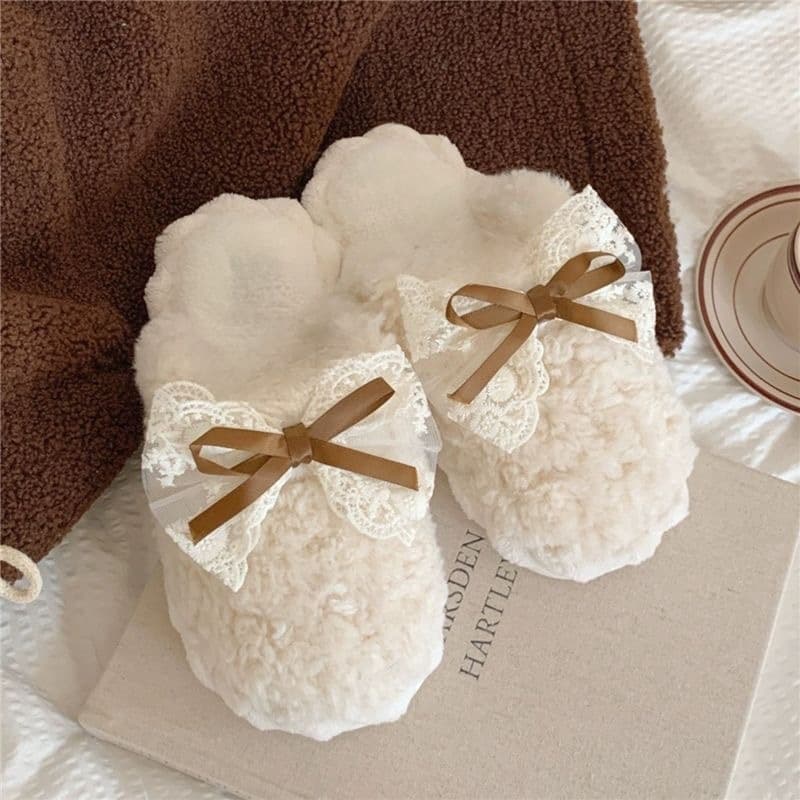 Couples Cotton Slippers Indoor Home Warm Shoes Men's Women's Low Heel Round Toe Flat Bottom Sewn Sole Home Comfort Shoes