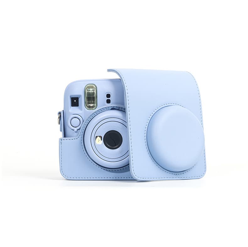 Vintage Leather Magnetic Closure Camera Bag for Instax Mini 13 Camera, Portable Solid Color Protective Pouch, Scratch and Scuff Resistant