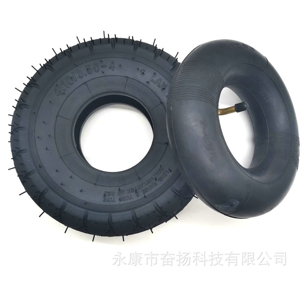 Tricycle 4.10/3.50-4 Scooter Tire Push Cart Small Four-Wheel Small Electric Vehicle Thickened Inner and Outer Tire