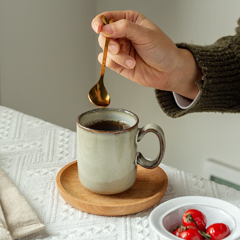 Slightly defective retro old-fashioned kiln-turned-small coffee cup 160ml cute small-capacity ceramic cup tea cup