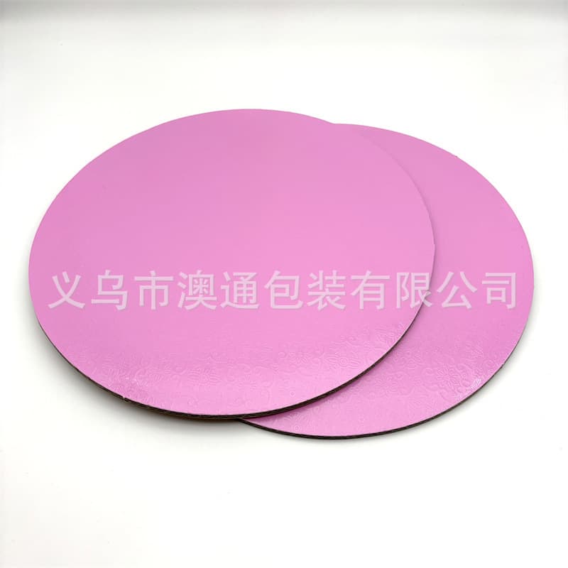 Custom Round Die-Cut Embossed Cake Base Thickened Corrugated Paper Cake Pad Cake Tray