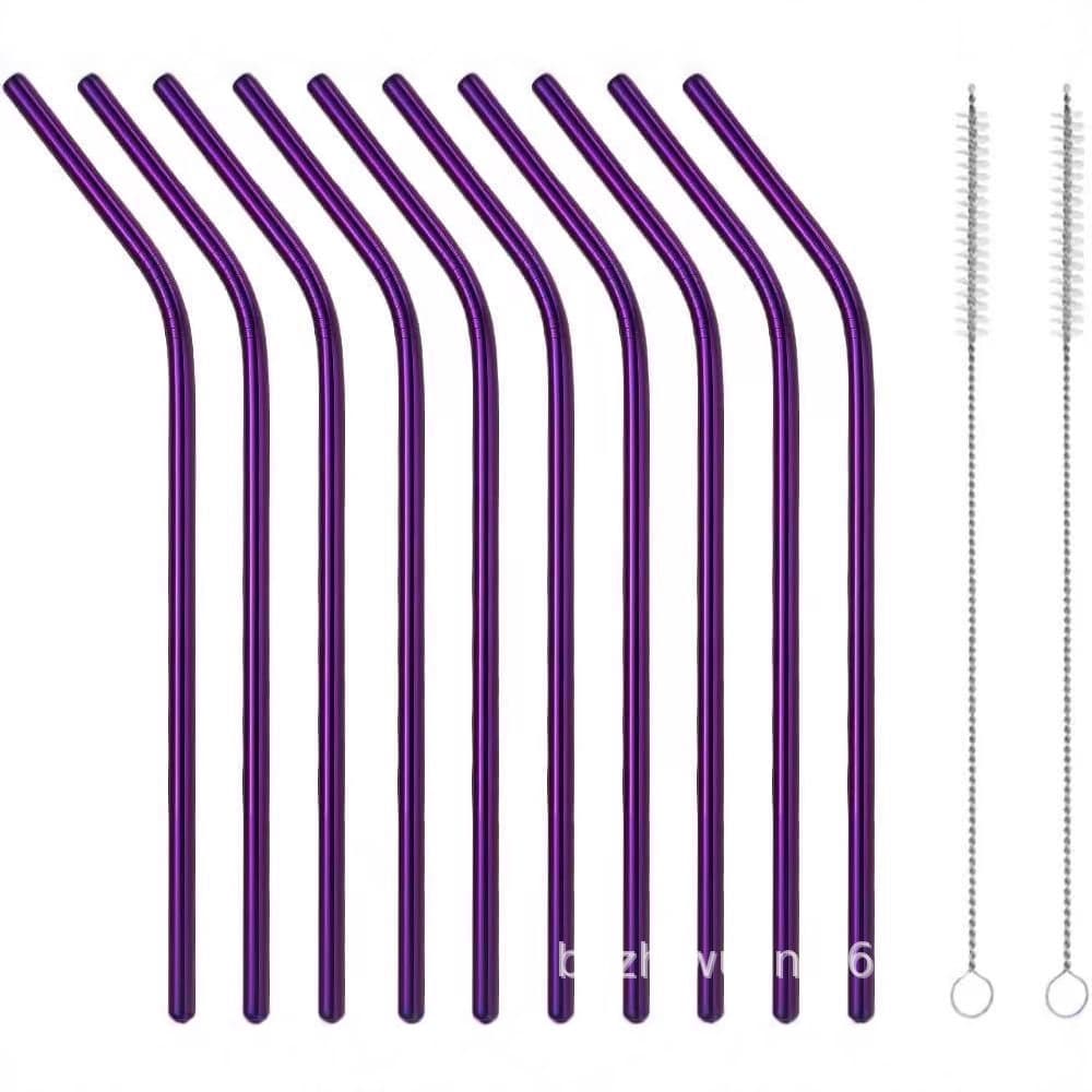 Metal Drinking Straw Stainless Steel Colorful Straws Reusable