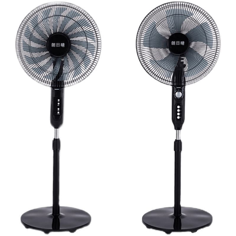 Electric Floor Fan, Household Silent Energy-Saving Strong Wind Desktop Oscillating Fan with Mechanical Timer and Remote Control