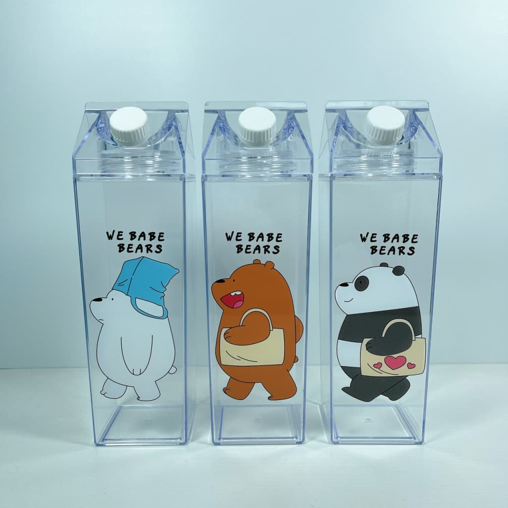 Square milk cup, rotatable and sealed fresh-keeping milk storage bottle, Internet celebrity popular juice drink refill bottle