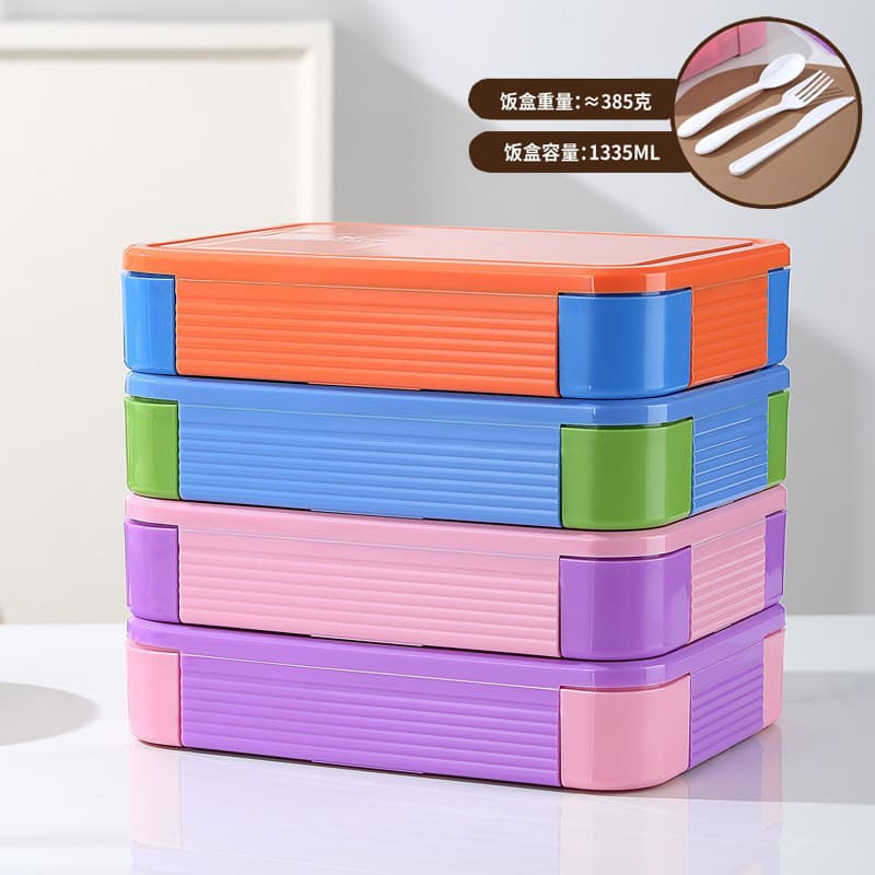 Cross-border hot selling multi-grid snack box for elementary school students and children to carry lunch plastic lunch box bento box PP bisphenol-free