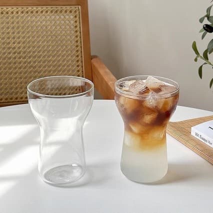 High borosilicate transparent glass single-layer iced American coffee cup breakfast milk cup juice cold brew cup glass