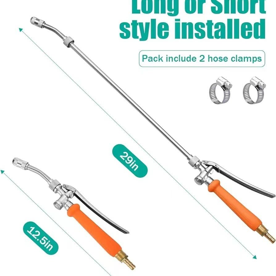 Gardening Watering Rod Foam Sprayer Mist Gun Flower Bed Seedling Cleaning Water Gun Copper Nozzle Spray for Plants Care