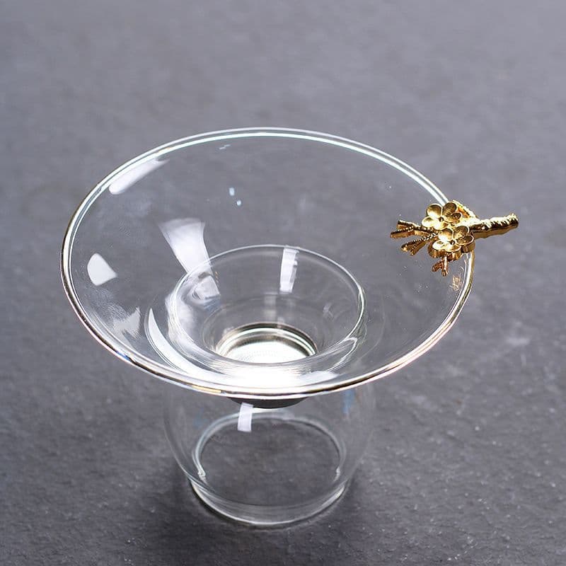 Stainless steel tea leakage glass tea filter creative tea filter tea separator funnel accessories tea filter filter tea set