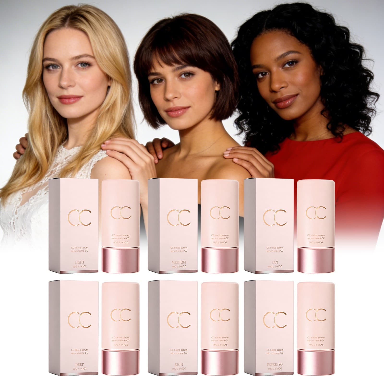 CC Tinted Moisturizer Series Lightweight Flawless Blend Even Skin Tone Natural Easy to Apply No-Makeup Cream