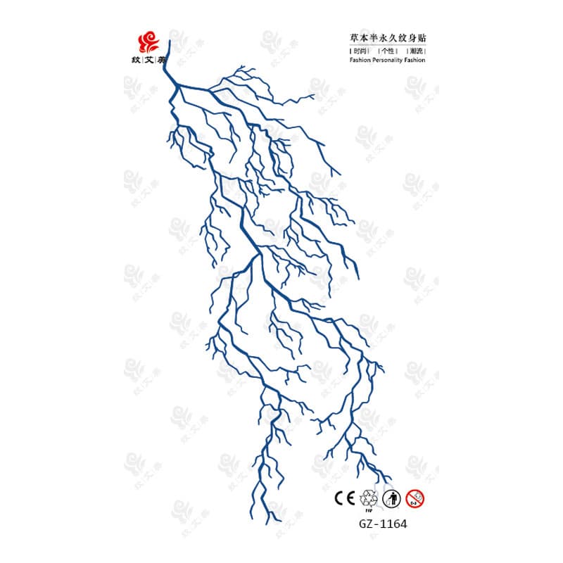 New Herbal Juice Tattoo Sticker for Forearm and Calf, Lasts 15 Days, Fake Tattoo Sticker, Factory Wholesale