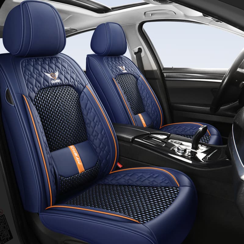 Summer Car Seat Cushion Full-Coverage Leather Seat Cover Temu Ebay Amazon Summer Breathable Seat Cushion