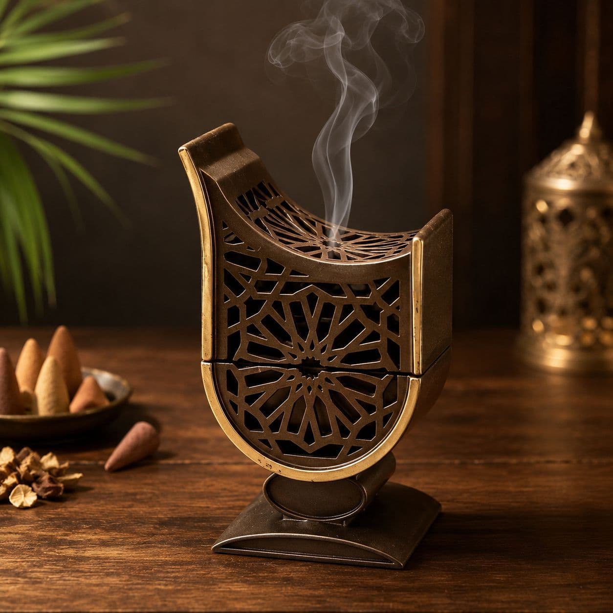 Arabian Style Resin Incense Burner Hollow Carved Vintage Incense Burner Middle Eastern Indoor Aromatherapy Burner Decoration Wholesale