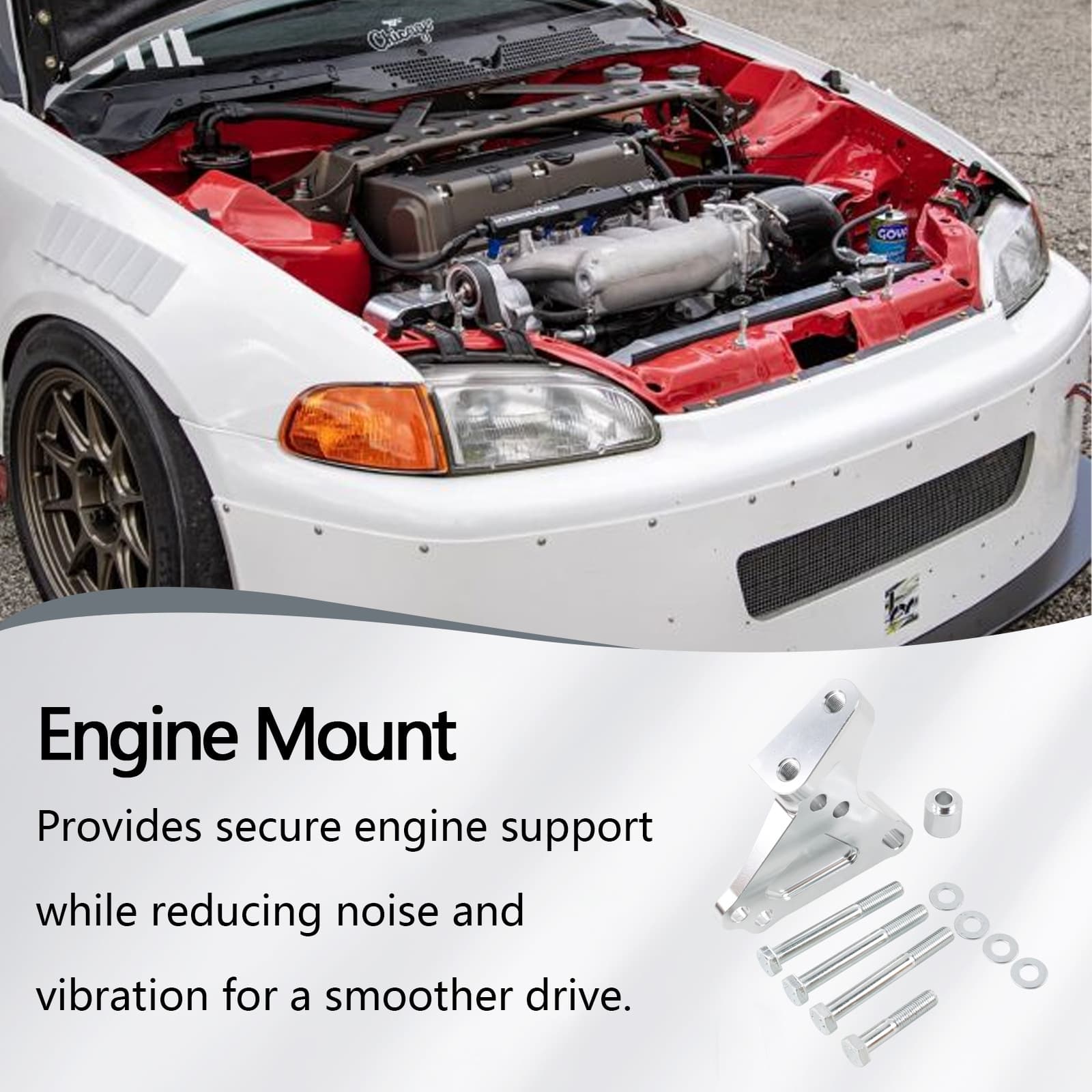 Engine Swap Motor Mount Kit for K-Series Engines (K20A/K24A/K20Z/K24Z)