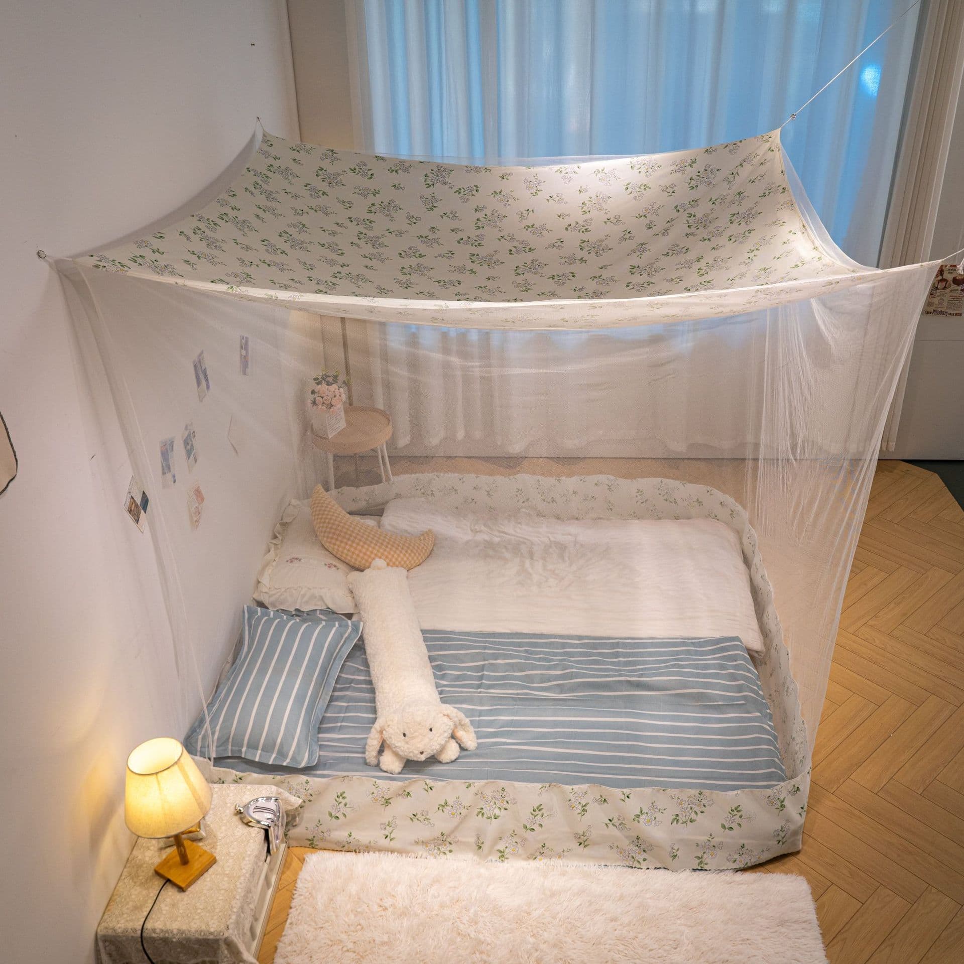 New Large Outdoor Mosquito Net, No Installation Required, Suitable for Courtyard Camping and Picnics, with Dust-Proof Top and Mosquito-Proof Bottom