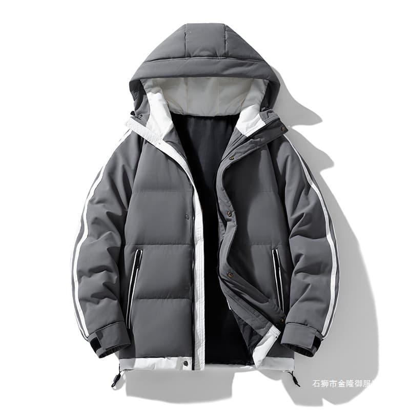 2026 New M-8XL Plus Size Cotton Coat New Trendy Hooded Cotton Jacket Warm Winter Menswear Fashion Short Style