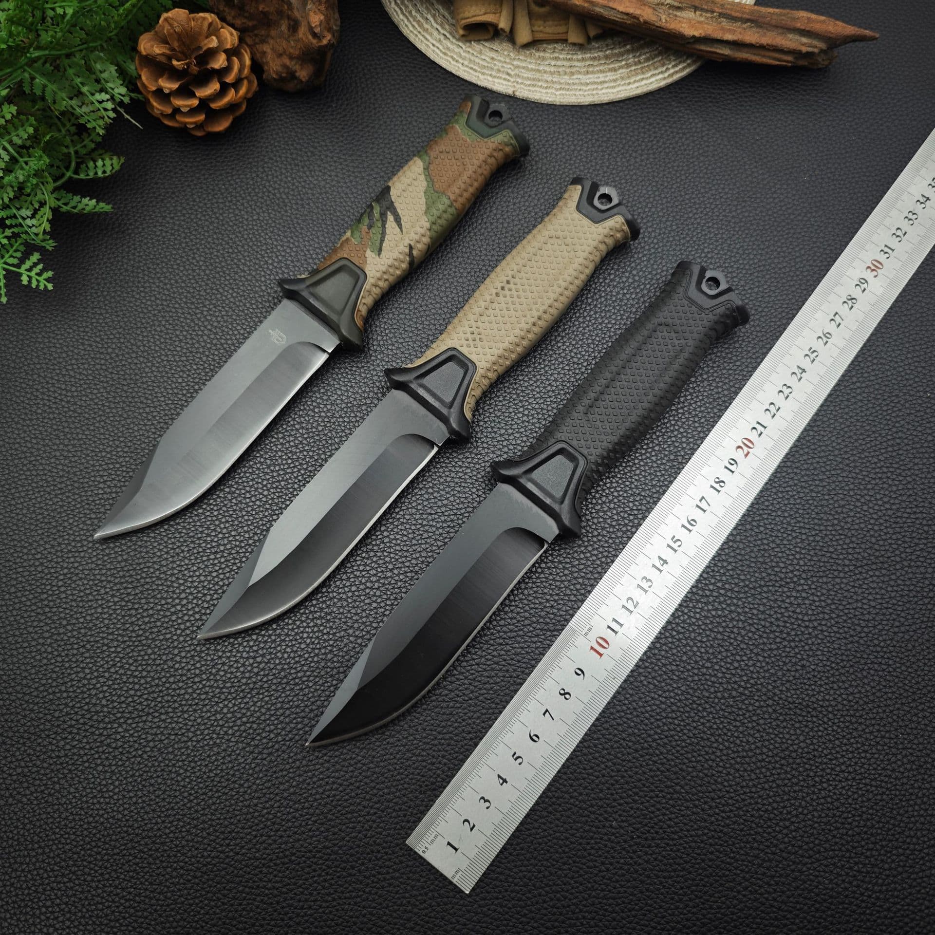 Cross-border popular outdoor knife, portable pocket knife, survival knife, military knife, field tactical high-hardness survival knife