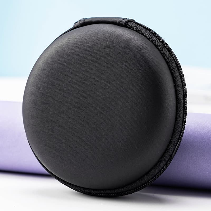 EVA Bluetooth Earphone Storage Case, Neutral Round Headphone Bag, Data Cable USB Drive Storage Box