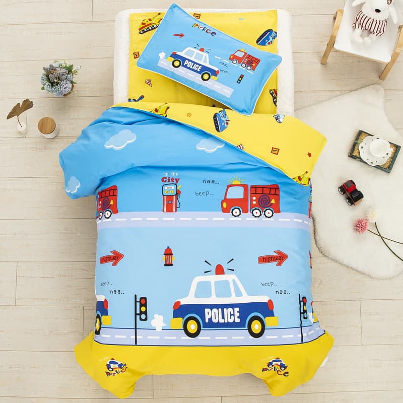 Class A Baby & Mother Grade Kindergarten Bedding Set, 3-Piece & 6-Piece Set for Nursery, 100% Cotton Nap Quilt Cover for Children