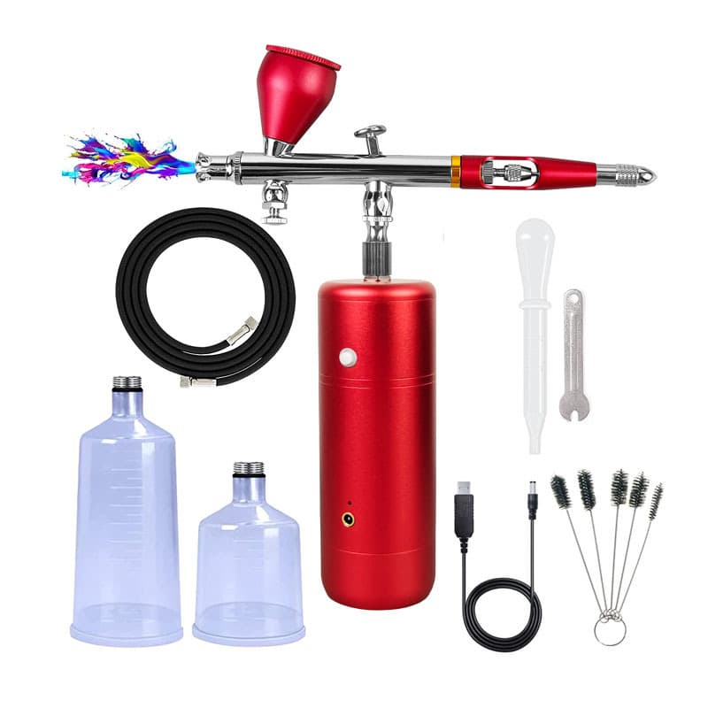 Portable Rechargeable Mini Electric Airbrush Pump Set for Model Painting, Coloring, and Handheld Spraying
