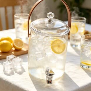 Water Pot Large Capacity Living Room PET Cold Water Jug with Spigot Juice Drink Dispenser Lemon Fruit Tea Pitcher Cold Water