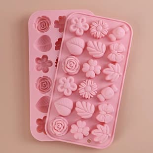 In Stock 18-Connector Small Flower Leaf Candy Bow Tie Shape Silicone Mold Baking Cake Chocolate Mold