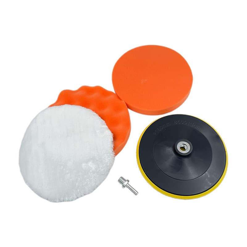 Car Detailing Polishing Kit Waxing Sponge Pad Flat and Wave Type for Electric Drill Angle Grinder Accessories Polishing Set