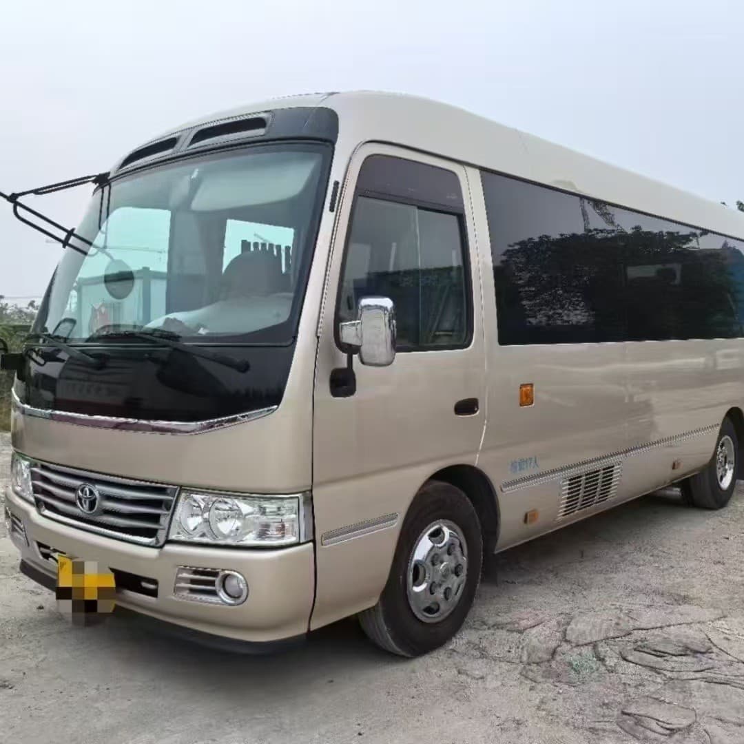 Cross-border Supply Small and Medium-sized Bus 19-Seat Export 23-Seat Electric Sliding Door Luxury Bus Toyota Coaster Minibus