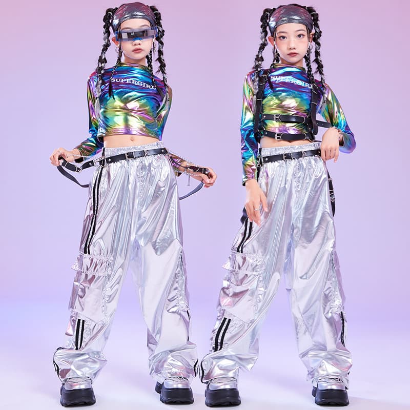 Jazz Dance Clothing Girls Autumn Performance Outfit Hip Hop Suit Children's Hip-Hop Street Dance Catwalk Trendy Clothing Performance Wear