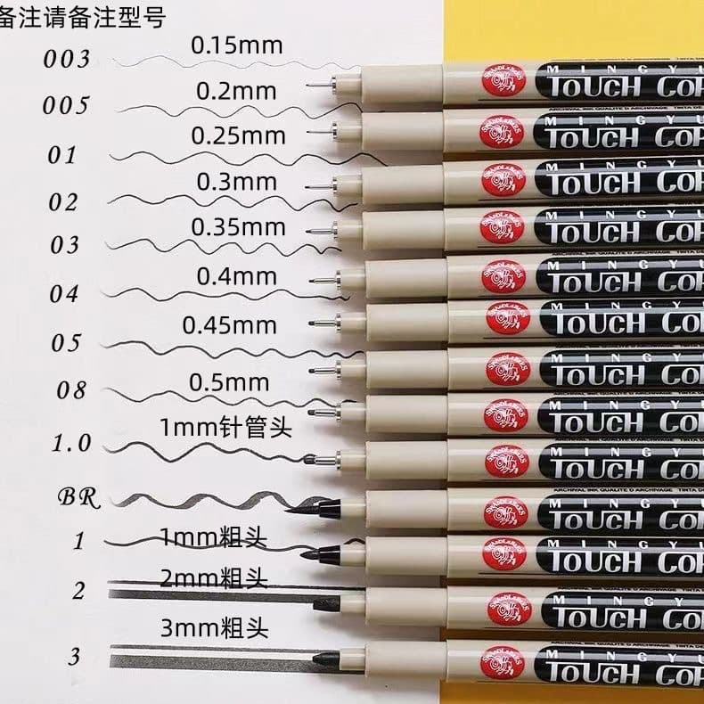 Artistic Waterproof Sketching Pen Watercolor Drawing Line Outline Pen Sakura Hand-drawn Manga Pen Office Cultural Educational Supplies