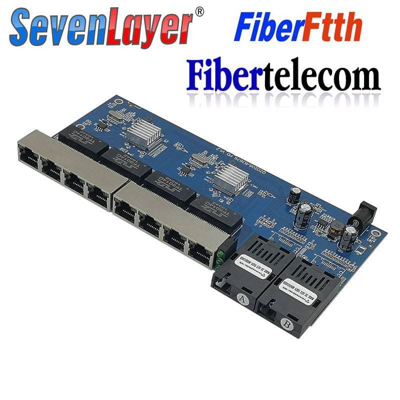 Gigabit Reverse PoE Switch 2 Optical 8 Electrical PCBA Board 2SC8LAN 2FO8E Reverse Switch