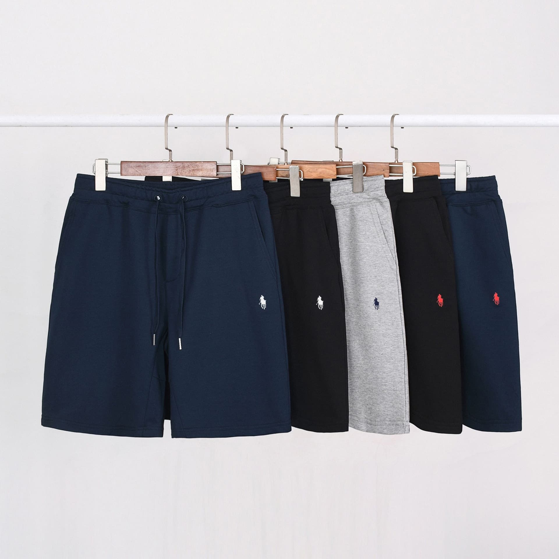 Original New RL Paul Little Horse Logo Men's Casual 5-Point Shorts Cotton Elastic Waist Sweatpants Men's Sports Shorts Summer