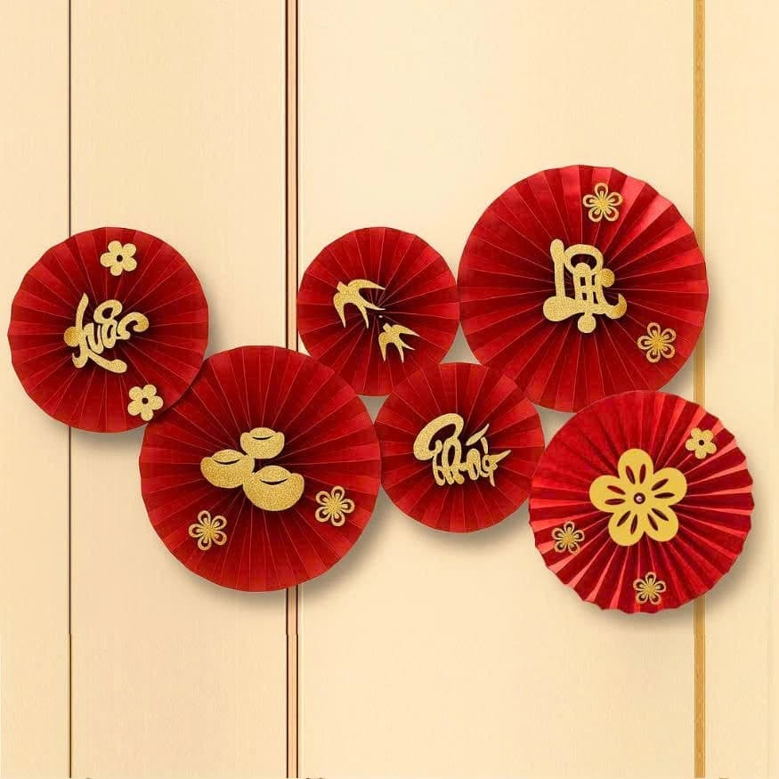 Wedding room decoration paper fan flowers, Mid-Autumn Festival, housewarming, paper flower fans, wedding supplies, National Day, New Year wedding room decor