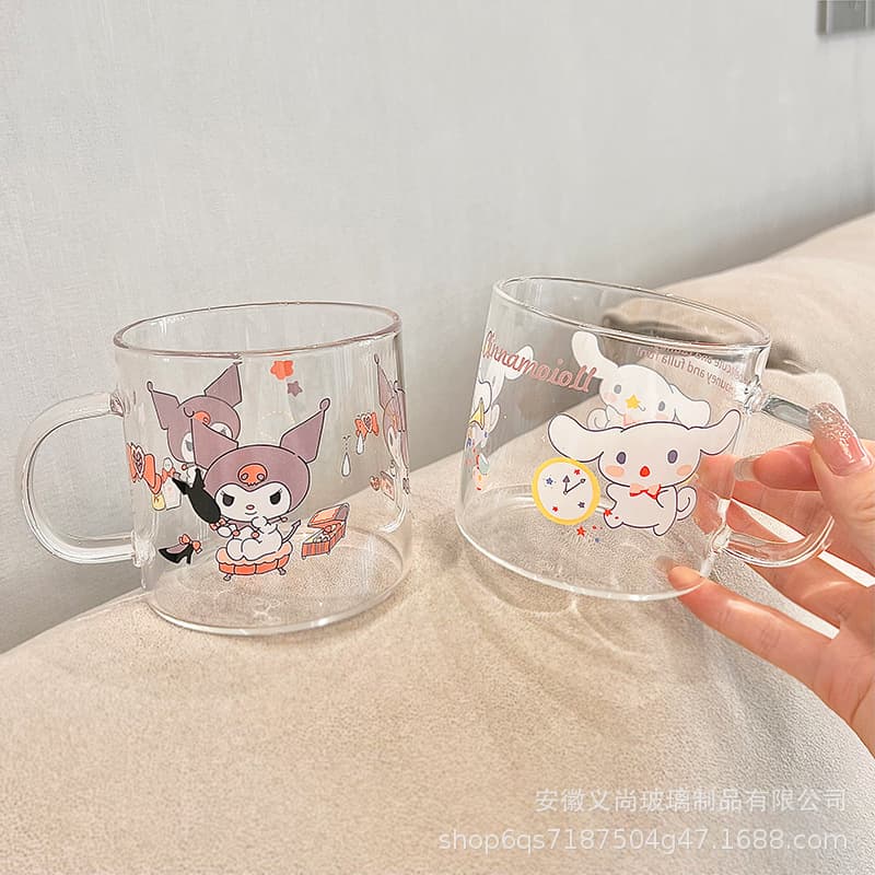 ins water cup, straw, glass cup, large capacity cup, girl's mug, high-looking office milk coffee cup