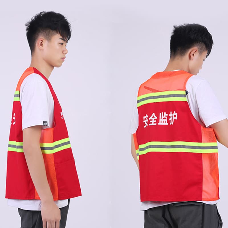 High Visibility Reflective Vest Night Safety Workwear for Garbage Collection Cycling Protection Clothing Cotton Material