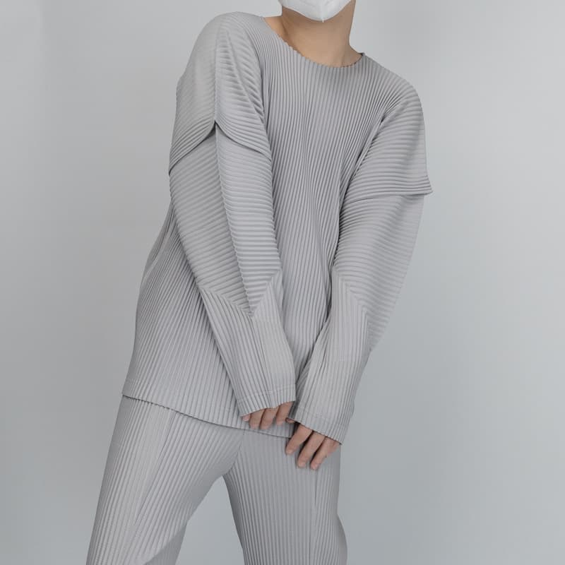 Non-Miyake Pleated Hoodie Spring Autumn Japanese Style Men's Casual Loose T-Shirt Top Korean Fashion Trend 2023