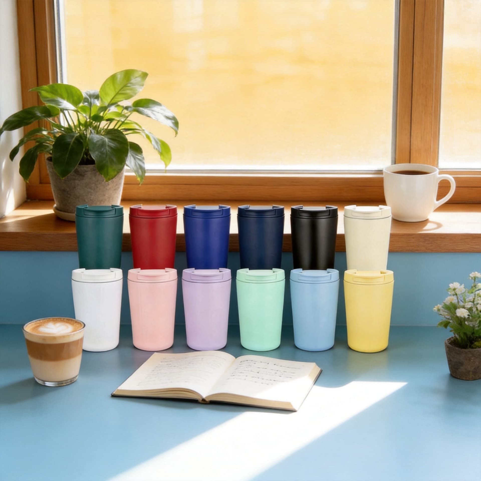 Middle Eastern coffee cup, portable car-mounted high-value water cup, double-layer gift, 304 stainless steel thermos cup with customized logo