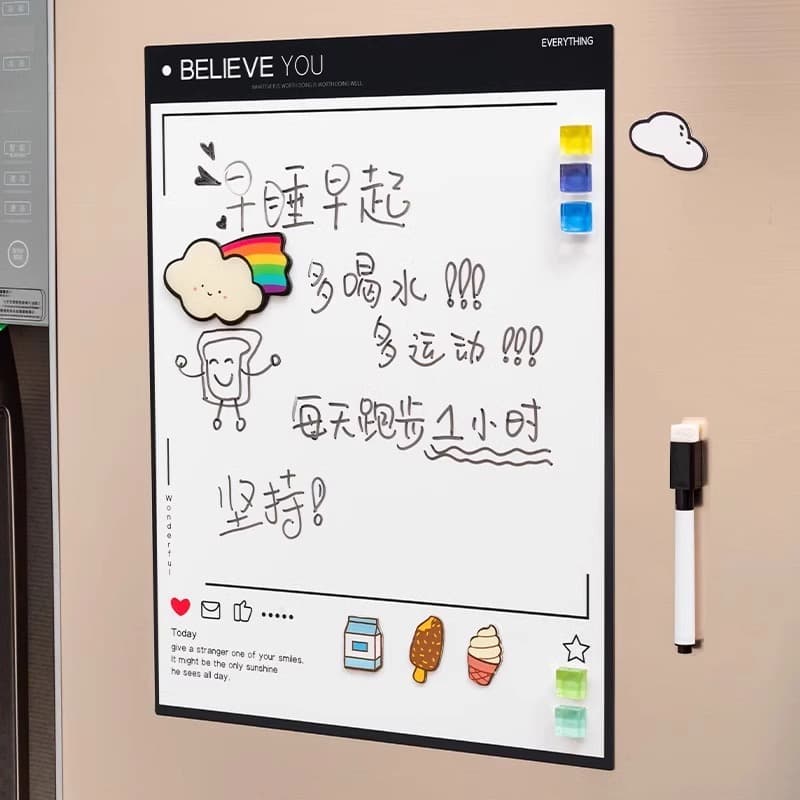 Refrigerator Magnetic Message Board, Household Memo, New Door Sticker, Erasable Writing Board, Message Board, Blackboard, Whiteboard Wholesale
