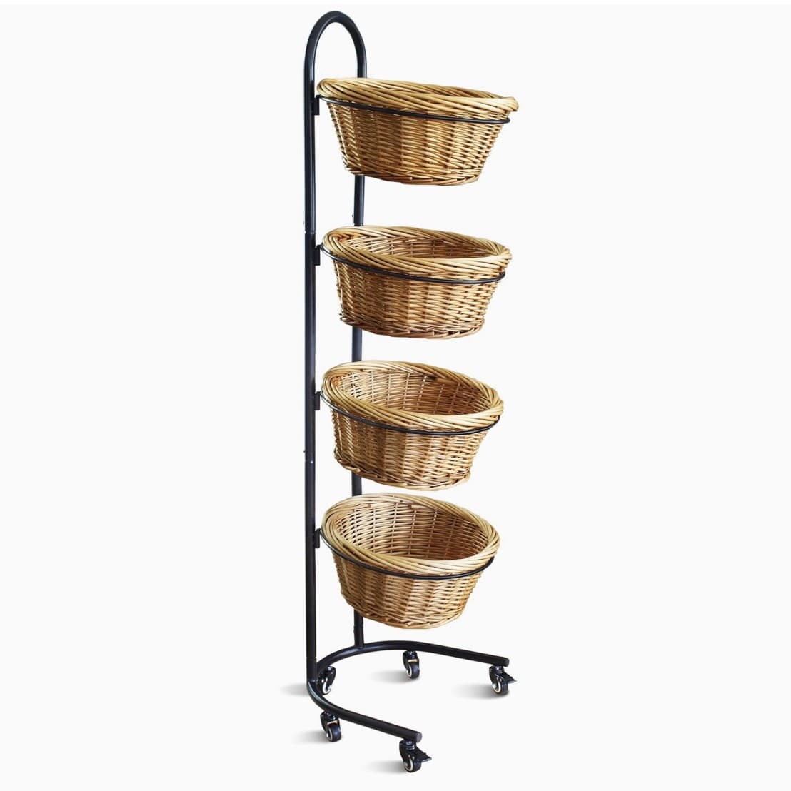 Amazon bestseller bread display stand, movable household fruit basket, bakery retail display basket wholesale.