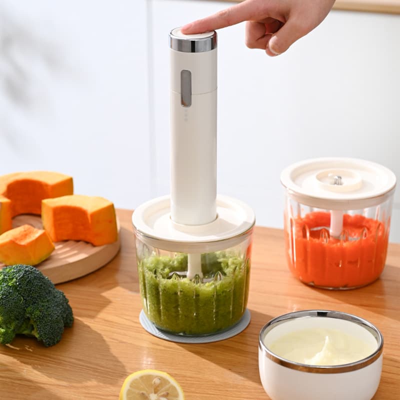 Baby Food Processor Set for Grinding and Pureeing, Mini Meat Grinder, Small Multifunctional Food Processor