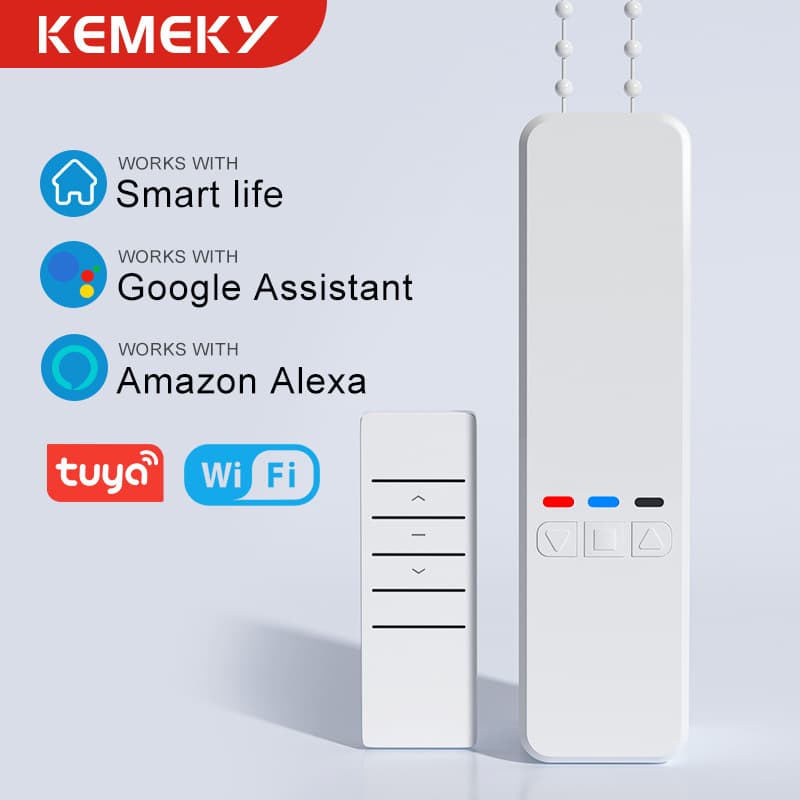 Cross-border Smart Curtain Motor with Pull Cord, Fully Automatic Remote Control via WiFi, Electric Beaded Roller Shade Motor