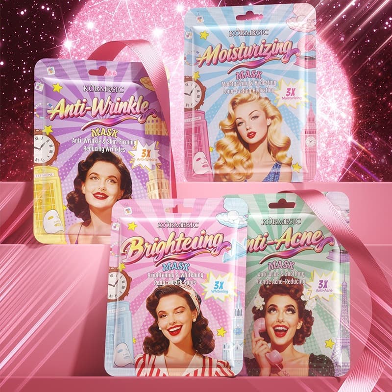 KORMESIC Vitamin C Brightening Facial Mask Series Hydrating & Moisturizing for Export Wholesale